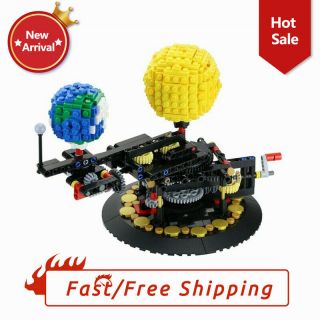 Moc Earth Moon And Sun Model Diy Mini Micro Building Blocks Bricks Assembly Toys