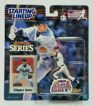 Chipper Jones Braves All Star Game Starting Lineup Slu 2000 Action Figure & Card