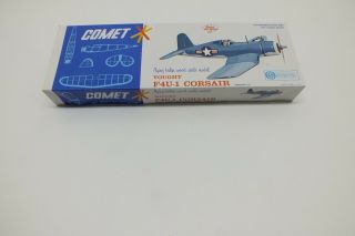 Comet Vought F4u - 1 Corsair Balsa Wood Model 20 Inch Wingspan 3404