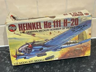 Airfix 1/72 Heinkel He.  111 H - 20,  1975 Type 5 Box Issue.