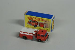 Vintage Matchbox Car No 29 " Fire Truck " With Box