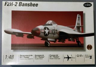 C1994 Testors 1:48 Scale,  Mcdonnell F2h - 2 Banshee Plane Model Kit,  522