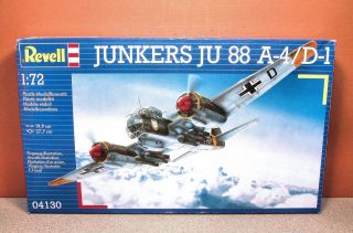 1/72 Revell Junkers Ju - 88 A - 4/d - 1 Model Kit 04130