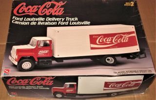 Complete/box 1998 Amt 1970s Ford Louisville Coca - Cola Deliv Truck 1/25 Model Kit
