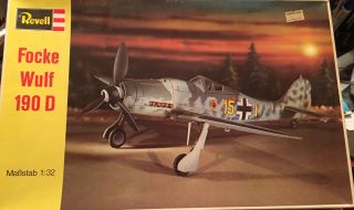 Revell Of Germany Focke Wulf 190 - D Vintage Complete 1/32 Scale Kit