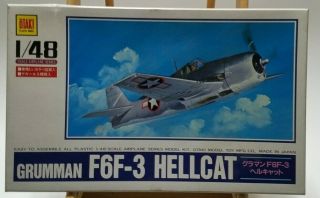 Grumman,  F6f - 3 Hellcat,  Ww2 Fighter Plane,  Plastic Model Kit,  Scale 1/48 (otaki)
