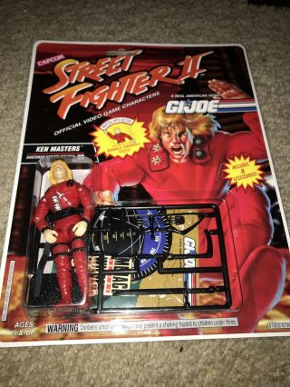 Gi Joe Vintage 1993 Street Fighter Ii Ken Masters Figure Moc Capcom