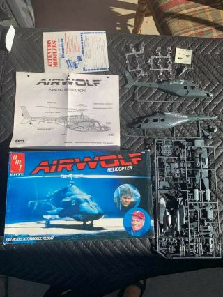 Amt Ertl Airwolf Helicopter 1.  48 Model Kit 1984