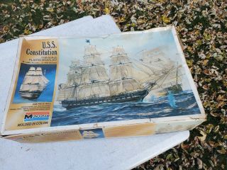 Vintage Monogram U.  S.  S.  Constitution Model Nos 1/120 Ship Civil War -