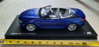 Kyosho Bmw M6 1:18 Scale Convertivle Blue Gray Model Car Die Cast Racing Sports