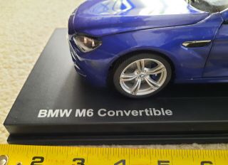 Kyosho BMW M6 1:18 scale convertivle blue gray model car die cast racing sports 2