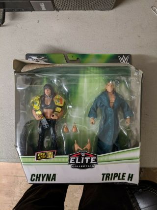 Chyna & Triple H Wwe Mattel Elite 2 - Pack Dx Action Figures Box
