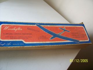 Vintage Balsa Sailplane Glider Kit " Windrifter " - Started - Most Parts There