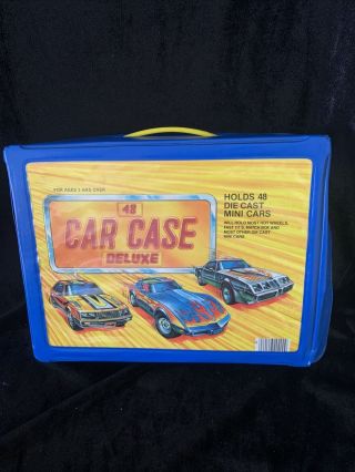 Vintage Tara Toy Corp.  48 Car Case Deluxe With 4 Car Holder Sections (h)