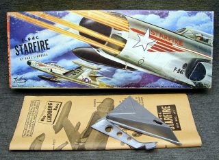 Vintage Lindberg F - 94c Starfire Plastic Model Jet Kit Box & Instructions Only