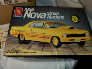 Chevy 1966 Nova Street Machine 1:25 Scale Amt/ertl Kit Open Box Complete