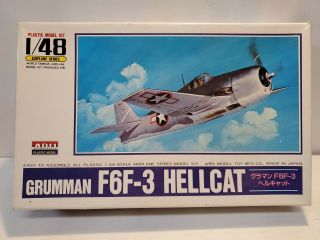 Grumman,  F6f - 3 Hellcat,  Ww2 Fighter Plane,  Plastic Model Kit,  Scale 1/ 48,