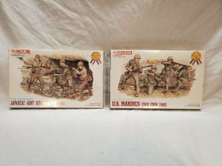 Wwii,  U.  S.  Marines And Japanese (iwo Jima 1945),  Plastic Model Kits,  Scale 1/35