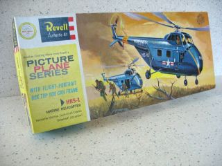 Revell Hrs - 1 Marine Helicopter; Unbuilt Complete.  H - 181 - 98.  Copyright 1960