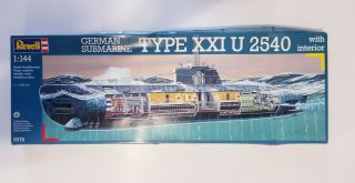 Revell Germany 1/144 German U - Boot Type Xxi With Interior 05078