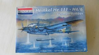 Monogram 1/48 Heinkel He 111 - H4/6 German Bomber Complete 85 - 5522