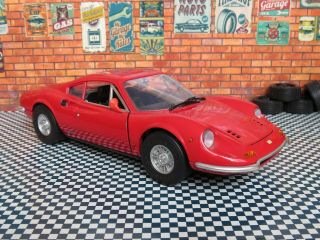 Ferrari Dino 246 Gt Scale 1/18 9.  60 " Metal Diecast Classic Sport Car Anson