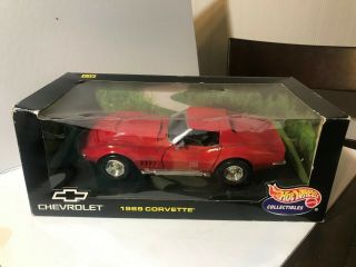 Hot Wheels Collectibles 1969 Red Corvette With A 427 Motor 1:18 Scale