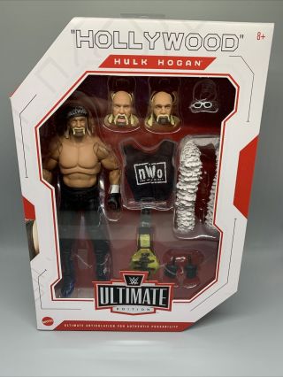 Mattel Wwe Ultimate Edition Nwo Wcw “hollywood” Hulk Hogan 7” Action Figure Wwf