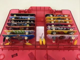 Tech Deck Storage Carry Case 14 Skateboards Fingerboards Tools 2010 Spin Master