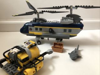 Lego City 60093 : Deep Sea Exploration Helicopter,  Submarine And Shark Set