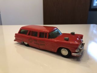 Vintage 1956 Ford Station Wagon Red Cross Ambulance Promo Model Amt Hubley
