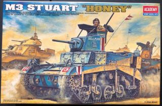 Academy M3 Stuart Honey 1/35 Nib Model Kit ‘sullys Hobbies’