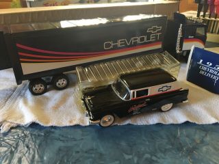 Chevy Chevrolet Heartbeat Of America Ertl Liberty Semi Tractor Trailer Bank 1/24
