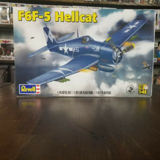 F6f - 5 Hellcat Us Navy Ww2 Carrier Fighter - Revell 1:48 - Open Box Bags