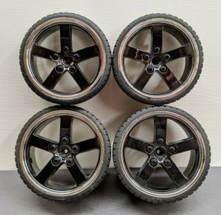 1/8 Scale Modern Five Spoke Wheel & Low Profile Treaded Street Tires