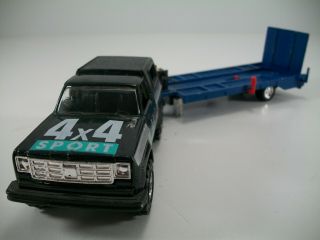 Ultra Rare Vintage Yat Ming 8314 Chevy 4x4 Sport Truck With Trailer - Black
