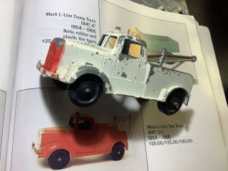 1954 Tootsie Toy 47 Mack L - Line Tow Truck 5 1/2” Long