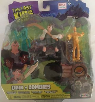 The Last Kids On Earth Dirk,  Zombies Figure 3 - Pack W/ Wear To Outer Packaging