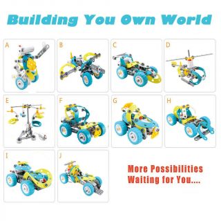 10 In 1 Soft Glue Motorized Construction Learning Toys For Building Blocks Usa