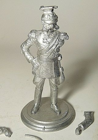 Vintage German Kaiser ? Lead Model Soldier Figure For Painting 90 Mm 3 3/4 "