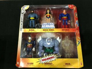 Batman Superman Amazo Doomsday Heroes Justice League 6 Pack Nip