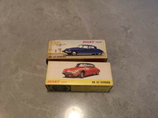 Dinky Toys Meccano 2 X Empty Boxes Citroen Ds 19 And Ds 23