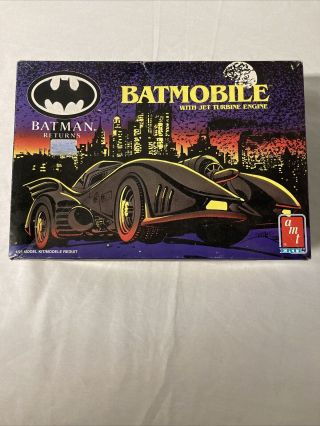 Vintage Amt/ertl Batmobile Batman Returns 1:25 Model Kit 6650 Complete 1992 - W15