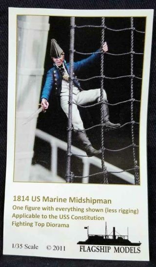 $6.  66 Zombie Apocalypse Nr Flagship 1/35 1814 Us Marine Midshipman Figure