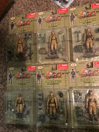 6 Different Wwii 1:18 Ultimate Soldier Xd Imperial Marines Set Nib