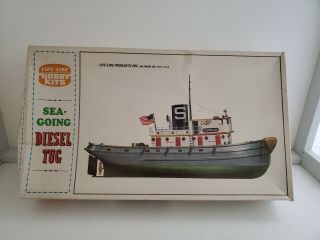 Vintage Life Like Sea Going Diesel Tug Boat Model Kit Usa