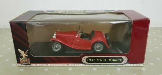 Road Signature Deluxe Edition 1:18 1947 Mg Tc Midget Diecast Toy Car