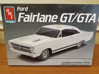 Ford Fairlane Gt/gta Unbuilt Plastic Car Model Kit 6926 Amt Ertl 1:25 Open Box