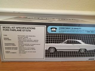 Ford Fairlane GT/GTA Unbuilt Plastic Car Model Kit 6926 AMT ERTL 1:25 Open Box 3