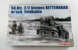 Dragon - Sd.  Kfz.  2/2 Kleines Kettenkrad W/sch Feldkable - 1:35 Scale - 6128